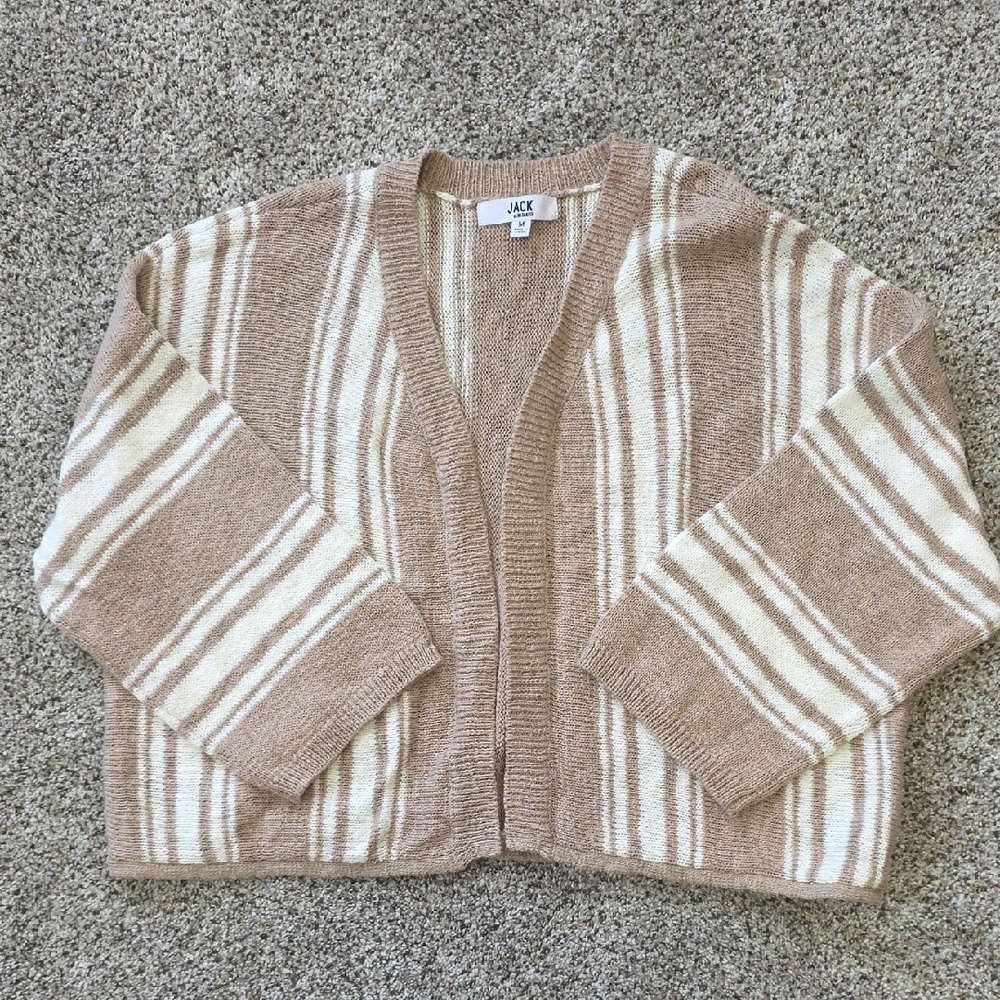 Jack by BB Dakota Women's Beige and Cream Cardigan
